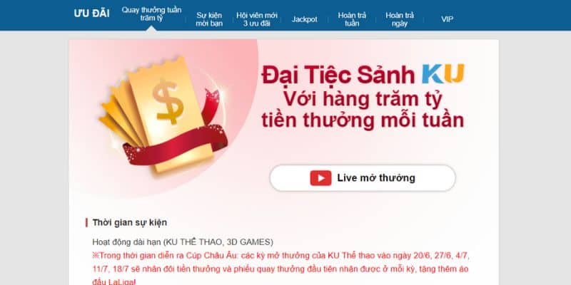 Khuyến Mãi Kubet88 1 Khuyến mãi Kubet88 sự kiện tuần trăm tỷ hấp dẫn nhất hiện nay